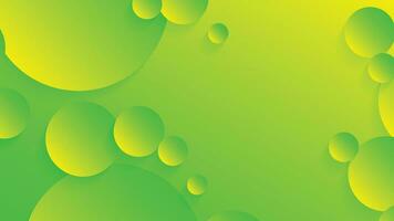 Green and yellow abstract circle gradient modern graphic background vector