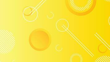 Yellow dynamic abstract composition gradient background vector