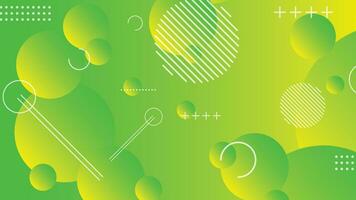 Green and yellow abstract circle gradient modern graphic background vector