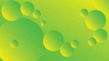 Green and yellow abstract circle gradient modern graphic background vector