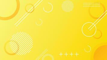 Yellow dynamic abstract composition gradient background vector