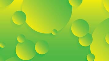 Green and yellow abstract circle gradient modern graphic background vector