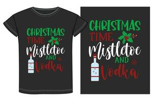 Christmas Drinking Party T-shirt Design vector