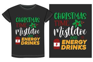 Christmas Drinking Party T-shirt Design vector