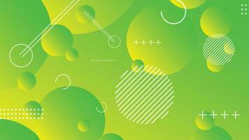 Green and yellow abstract circle gradient modern graphic background vector