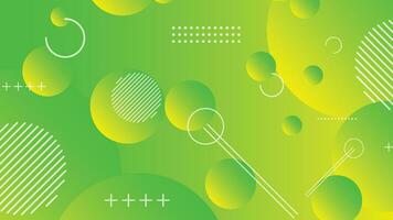 Green and yellow abstract circle gradient modern graphic background vector