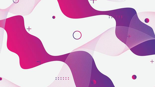 White red and purple gradient dynamic fluid shapes abstract background vector