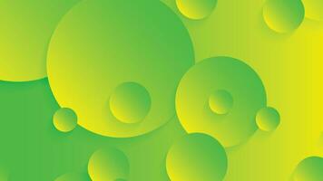 Green and yellow abstract circle gradient modern graphic background vector