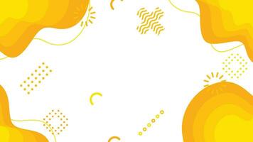 white and yellow dynamic fluid shapes abstract background vector