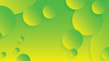 Green and yellow abstract circle gradient modern graphic background vector