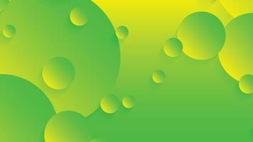 Green and yellow abstract circle gradient modern graphic background vector