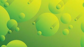 Green and yellow abstract circle gradient modern graphic background vector