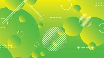 Green and yellow abstract circle gradient modern graphic background vector