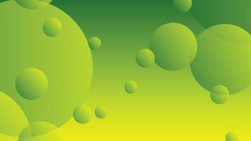 Green and yellow abstract circle gradient modern graphic background vector