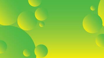 Green and yellow abstract circle gradient modern graphic background vector