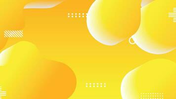 yellow gradient dynamic fluid shapes abstract background vector