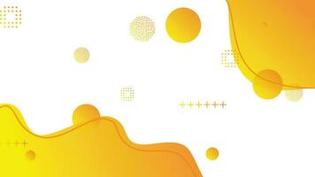 White and orange gradient dynamic fluid shapes abstract background vector