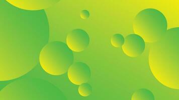 Green and yellow abstract circle gradient modern graphic background vector