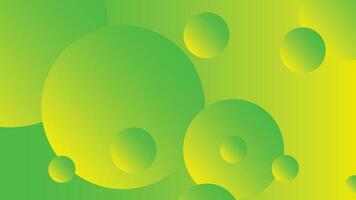 Green and yellow abstract circle gradient modern graphic background vector