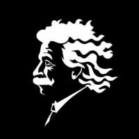 Albert Einstein illustration design on a white background vector