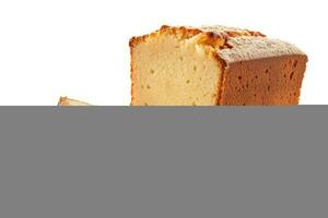 stock photo of pound cake food photography isolated white background AI Generated