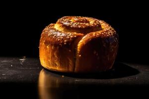 a circle of buns with sesame seeds on top photo