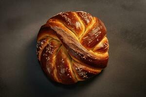 a circle of buns with sesame seeds on top photo