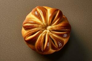 a circle of buns with sesame seeds on top photo