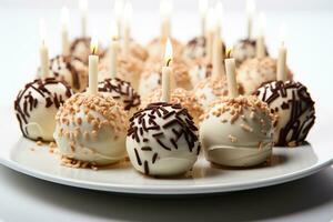 birthday winter cake chocolate truffles advertising food photography photo