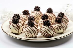 birthday winter cake chocolate truffles advertising food photography photo