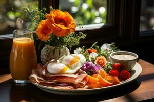 breakfast at restaurant hotel advertising food photography photo