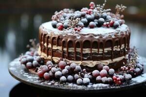 birthday winter cake chocolate advertising food photography photo