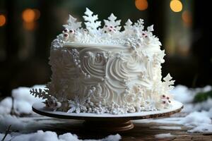 winter cake Wonderland White Cake photo