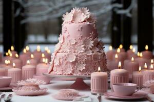 invierno pastel mundo maravilloso rosado tema foto