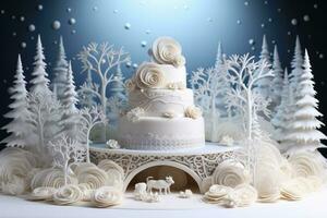 winter cake Wonderland full color theme photo