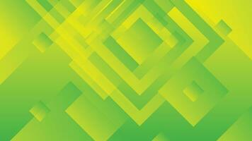 Abstract green and yellow gradient background with rectangle lines vector