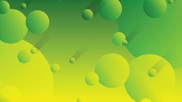 Green and yellow abstract circle gradient modern graphic background vector