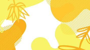 white and yellow dynamic fluid shapes abstract background vector