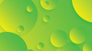 Green and yellow abstract circle gradient modern graphic background vector