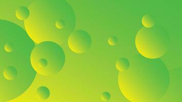 Green and yellow abstract circle gradient modern graphic background vector