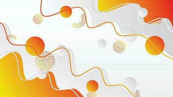 White gray and orange gradient dynamic fluid shapes abstract background vector