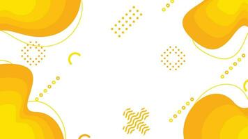 white and yellow dynamic fluid shapes abstract background vector