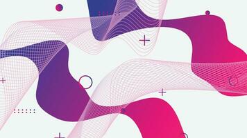 White red and purple gradient dynamic fluid shapes abstract background vector