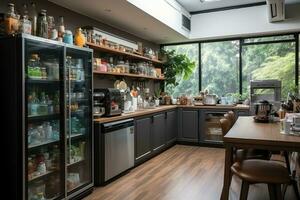 inside kitchen pantry room in modern style professional advertising photography AI Generated photo