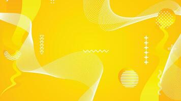 white and yellow fluid shapes abstract background vector