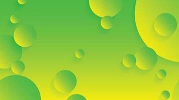 Green and yellow abstract circle gradient modern graphic background vector