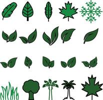 Leaf Icon Set vector