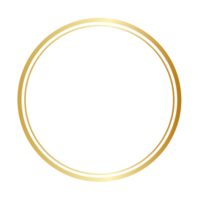 Golden circle for wedding ornament png