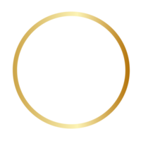 Golden circle for wedding ornament png