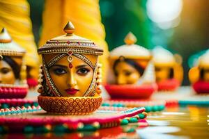 indio festival de navratri. generado por ai foto
